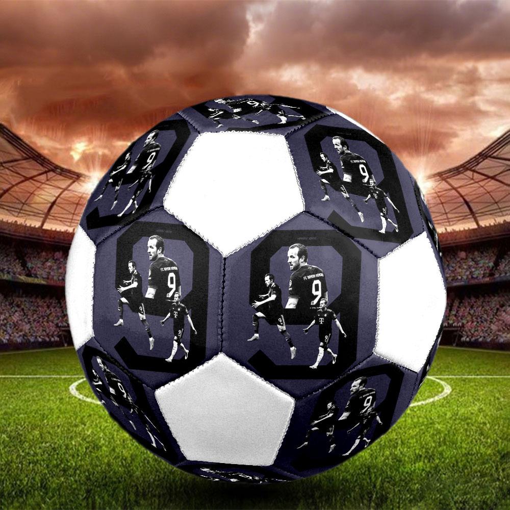 Kane9 Printed Size 5 Soccer Ball, Machine-Stitched PVC, Durable & High Bounce, All Ages Fit, fan merchandise, matches & outdoor use.