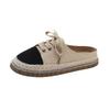 Wear lazy small fragrant wind spring platform fisherman shoes half drag 2025 baotou half slippers women's pedal new