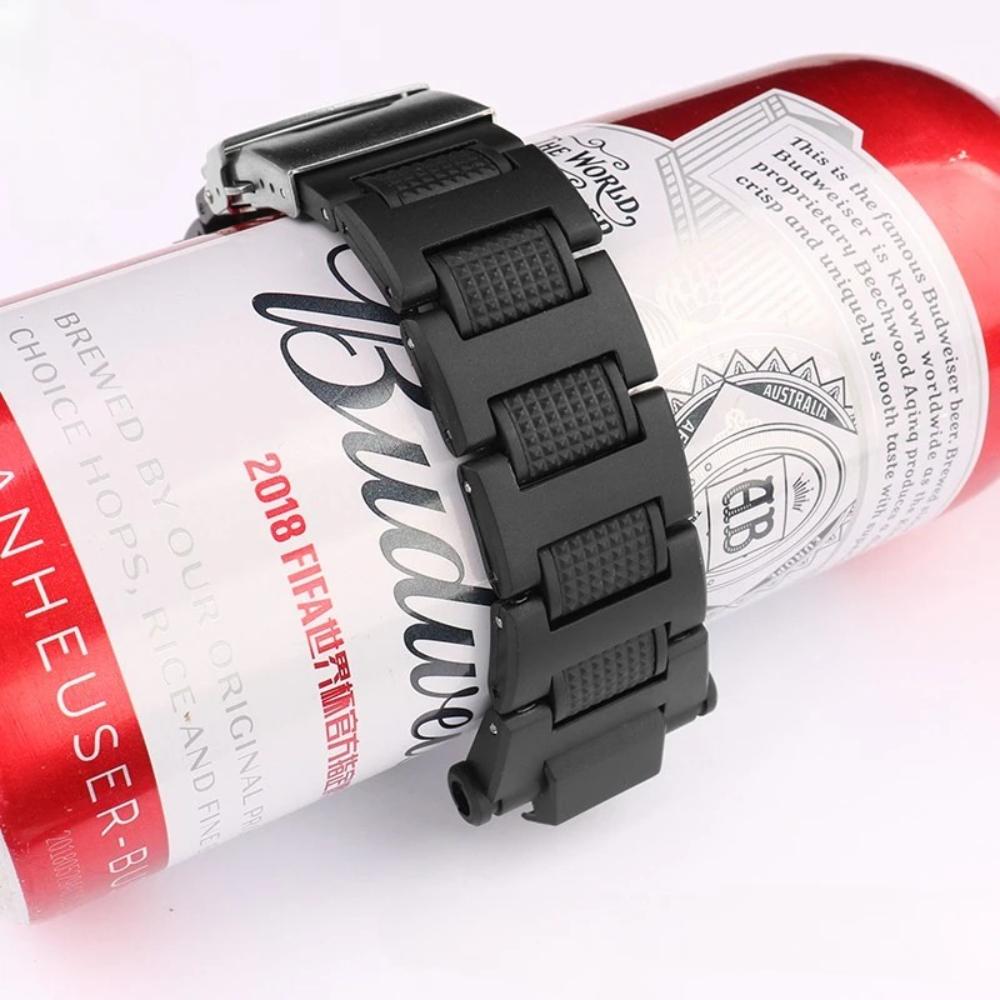 For Casio G-shock Special Convex Interface Fold Buckle Air Fighter Plastic Steel Series GW-A1100 Gw4000 Ga1100 Men Watch Strap