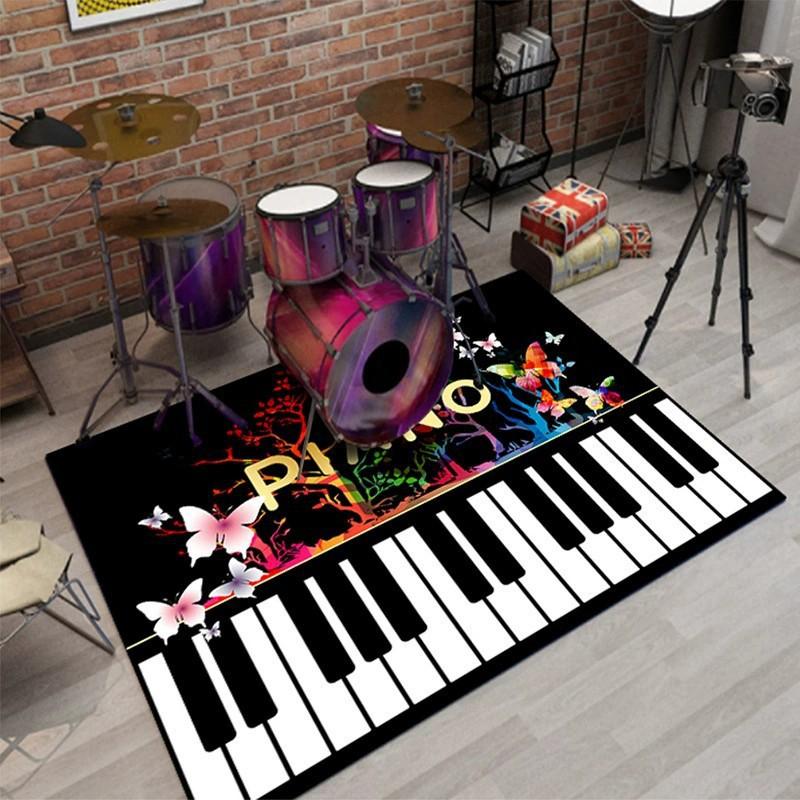 

Drum Carpet, Electric Drum Mat Jazz Drum Soundproofing Electronic Drum Carpet Mat Black Musical Instrument Home Decoration Rug 40x60cm