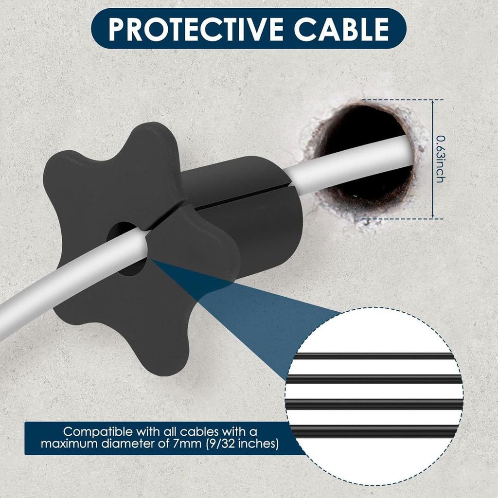 10pcs wall cable entry cover Cable Pass Through Wall Grommet silicone cable entry for 16mm diameter wall penetration cable entry
