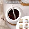 Versatile Kitchen Storage Ceramic Jars Kitchen Ceramic Canisters for Spices with Use Friendly Bamboo Lids