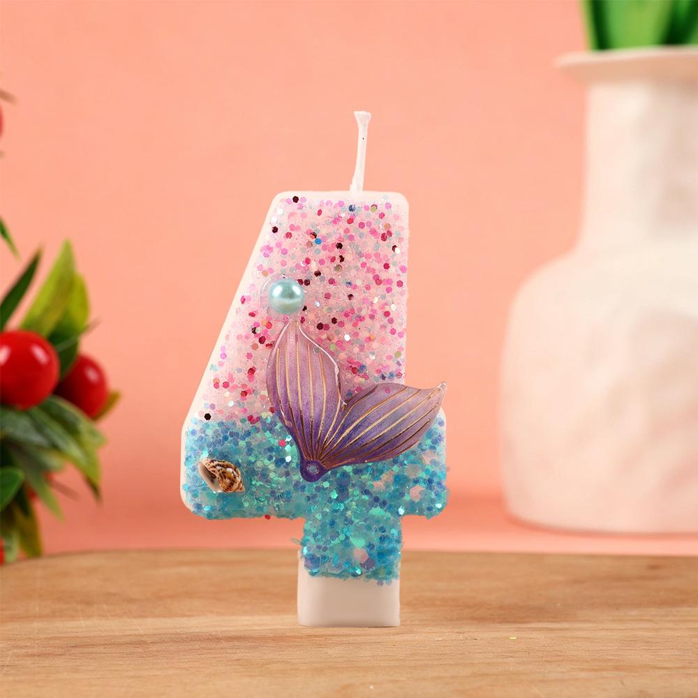 Number Birthday Candle with and Decoration