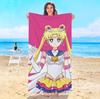 S-Sailor M-Moon Beach Towel Bath Towels Bathroom Items Swimming Pool Spa Playa Travel Sauna Baby For Home Microfiber Gym Shower