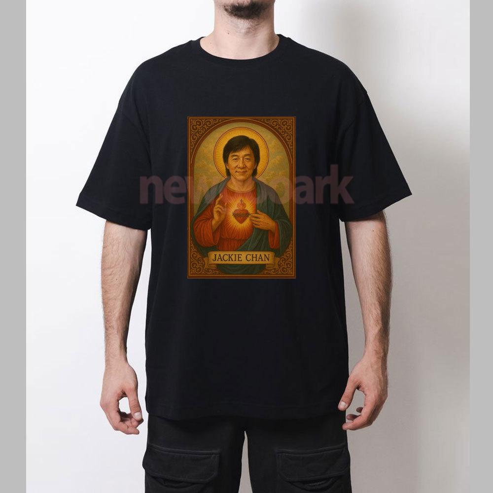 Jackie Chan Bojovník Klasické Grafické Trička Vintage Hongkongský Herec Tričko Žena Muž Ležérní Módní Bavlněné Krátký Rukáv Top