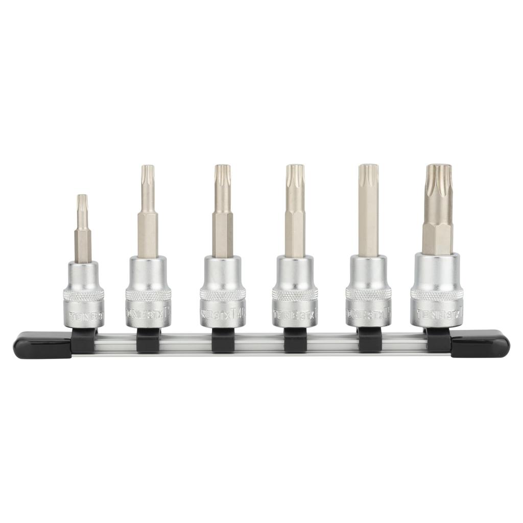 TONE Torx Socket Set Type with HTX306 Drive Angle Contents 6 Items (strong Holder) 9.5mm (3/8")