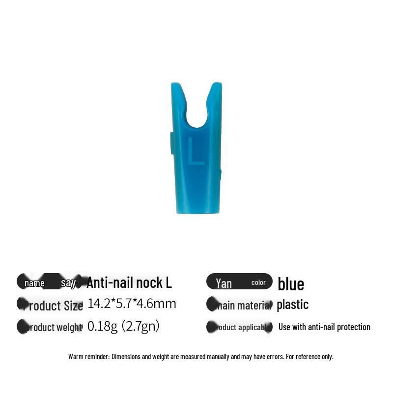 Multicolor Anti-Nail Plastic Arrow Nock with Inner Insert and Outer Wrap, Various Specifications Available.