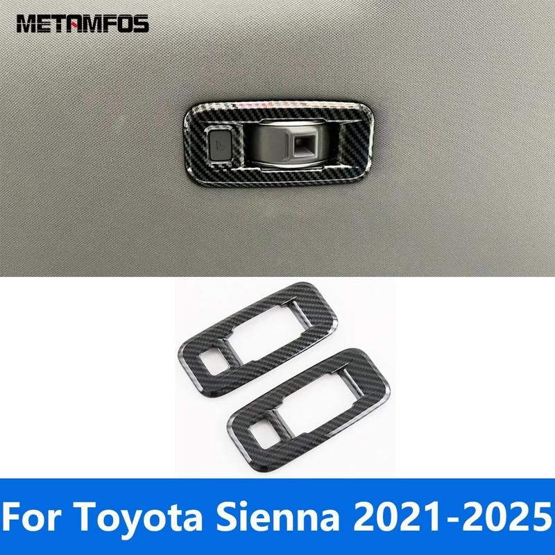 For Toyota Sienna 2024 2025 Carbon Fiber Rear Read Light Cover Trim Car Roof Lamp Frame Accessories Car Styling