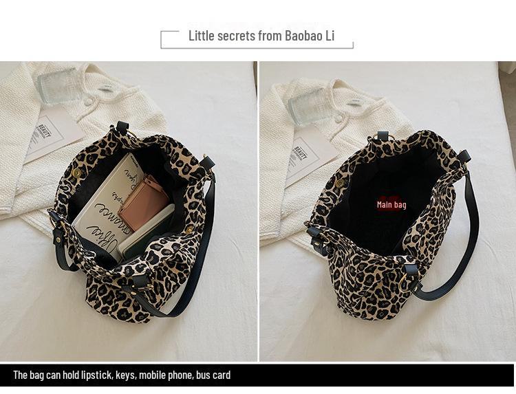 2024 Leopard Print Women's Large Capacity Winter Tote & Messenger Bags