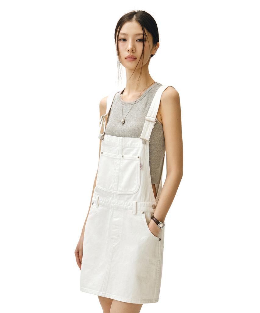 Deketeuumeon Signature Bib Overalls Skirts Dcwop002White