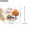 Garden decorations,autumn harvest festival decorations,wooden hanging decorative signs,"hello fall"logo,Pumpkin and car pattern,2D flat products