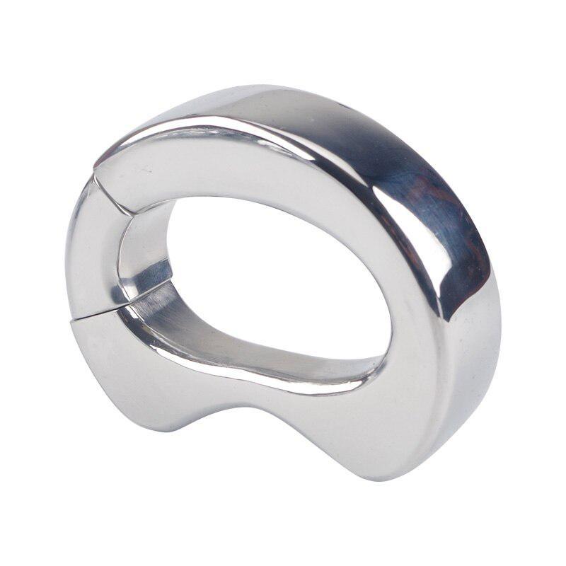 Stainless Steel Penis Lock Ring Heavy Duty Weight Male Metal Ball Stretcher Scrotum