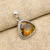 Citrine Gemstone 925 Sterling Silver Handmade Wedding Pendant Jewelry For Thanksgiving
