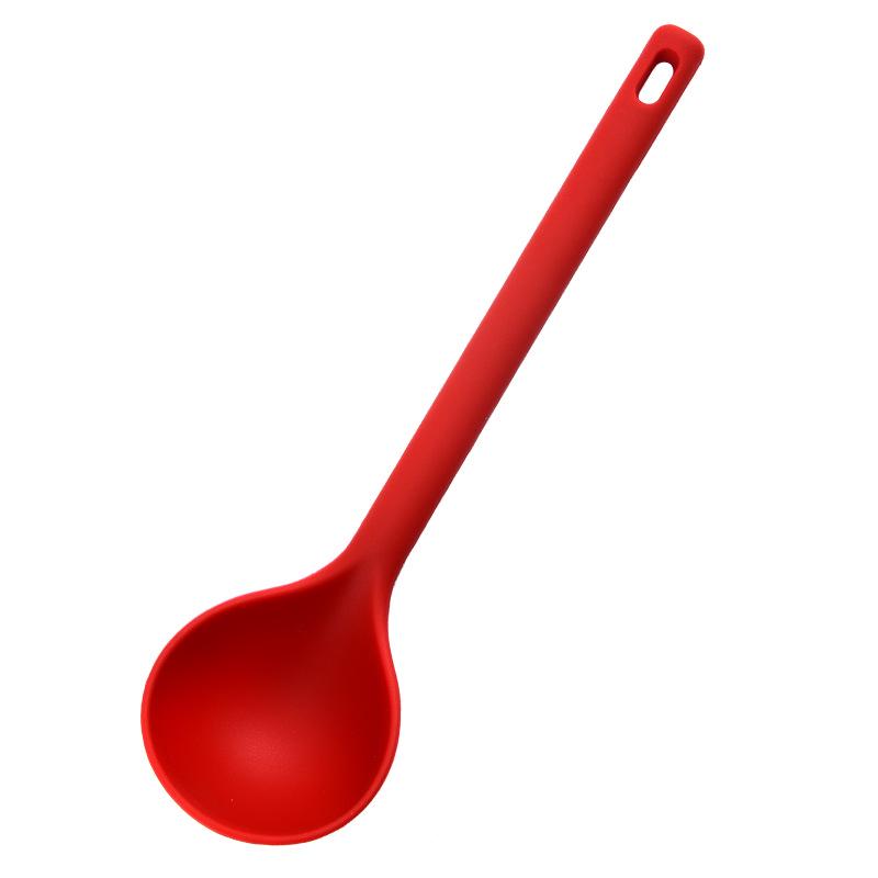 2023 Heat-Resistant Silicone Long-Handle Soup Ladle - Non-Stick Pot and Porridge Spoon