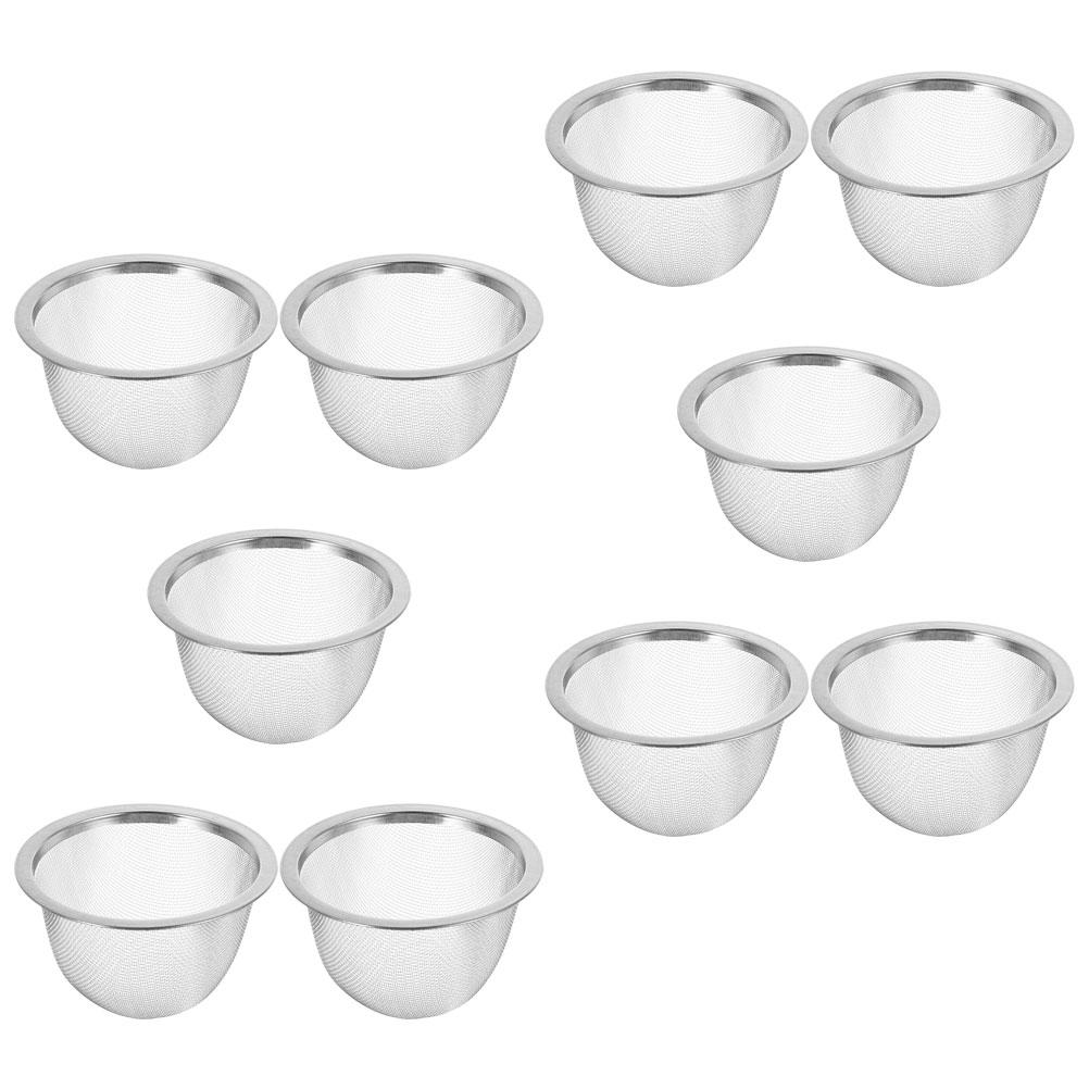 10 Pcs Tea Infuser Filter Cup Strainer Loose Screen Strainers for Coffee Mesh Teapot Insert Make