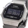 Casio Digital Watch, Vintage Series A168WEMB-1B, for Men, Women, and Kids, with a Black Mesh Metal Band, Overseas Model [Parallel Import]