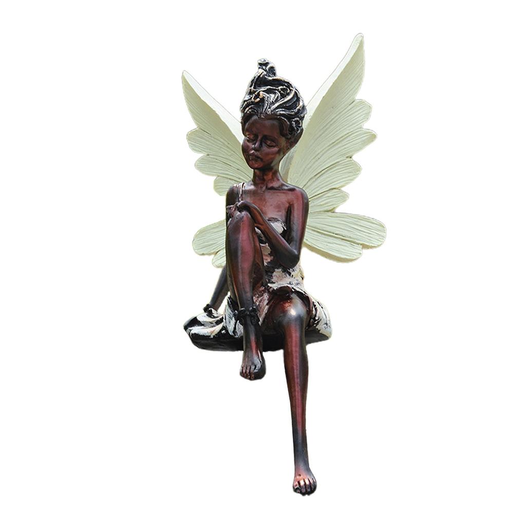 Magical Garden Fairy Figurine Shelf Lawn Statues Yard Sculpture Decor