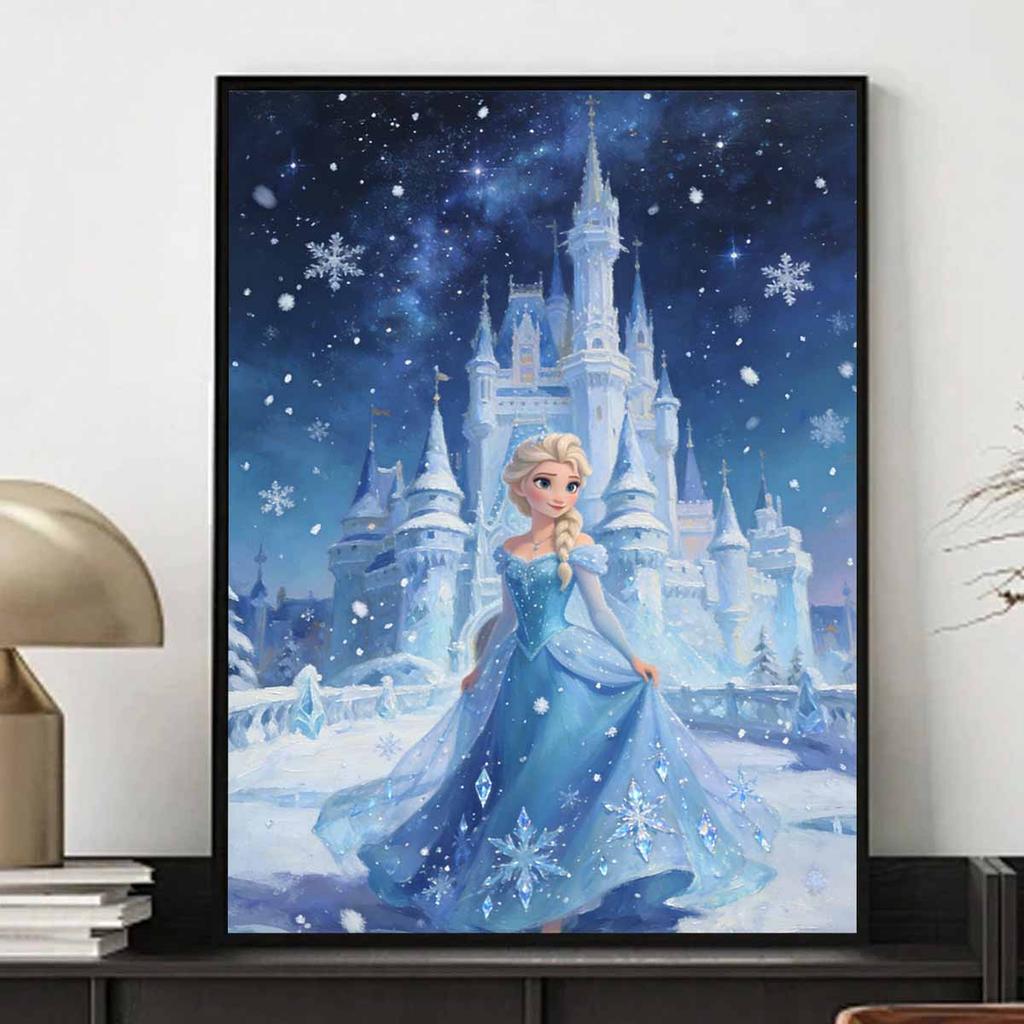Disney Diamond Painting Art Mosaic Kit Princess Elsa Castle Snowflake Handmade diy5D Home Decor Gift