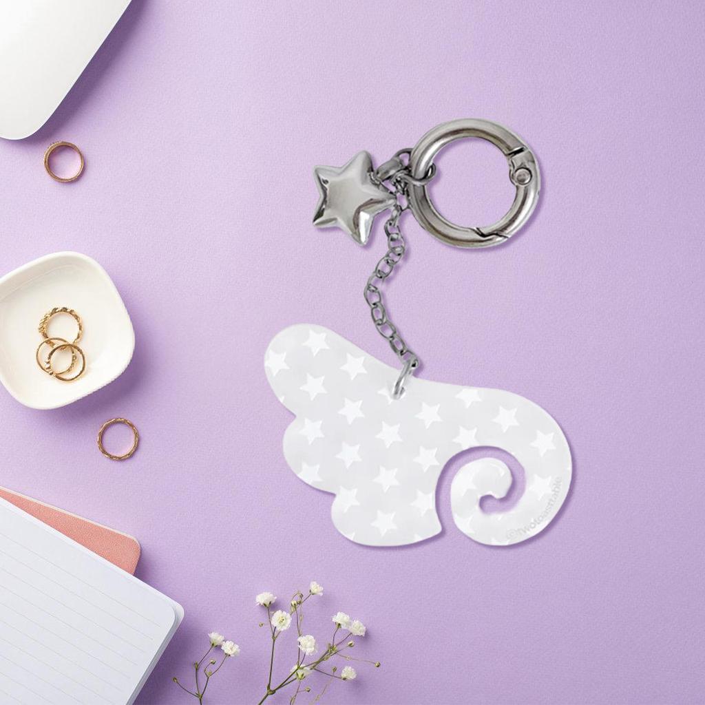 Chic Korean Style Angel Wing Keychain Backpack Pendant Fashionable Bag Charm Accessories for Trendy Fashion Lovers