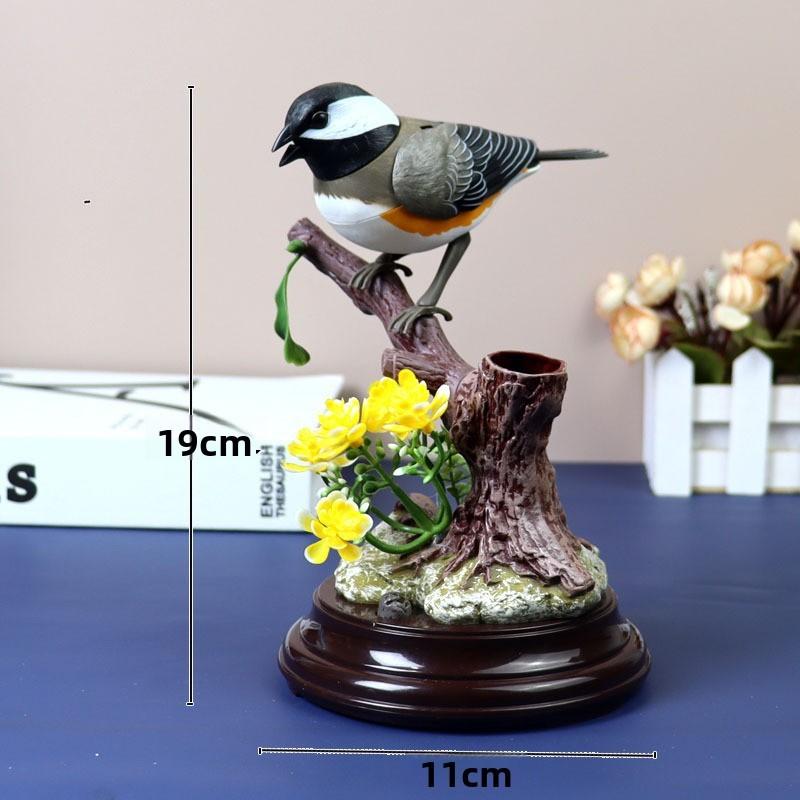 Sound Voice Control Electric Simulation Bird Toy for Pet Bird Cage Kids Gift Garden Ornaments Induction Parrot Supplies