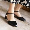 Riemchen Niedrige Absätze Damen Mary Janes Schuhe Sommer Bequem Elegant Kurze Absätze Party Hochzeit Büroschuh Mädchen Große Größe