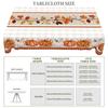 1 Piece Of Autumn Thanksgiving And Autumn Harvest Festival Themed Printed Tablecloth, Vintage Country Farmhouse Style, Pumpkin And Maple Leaf Pattern