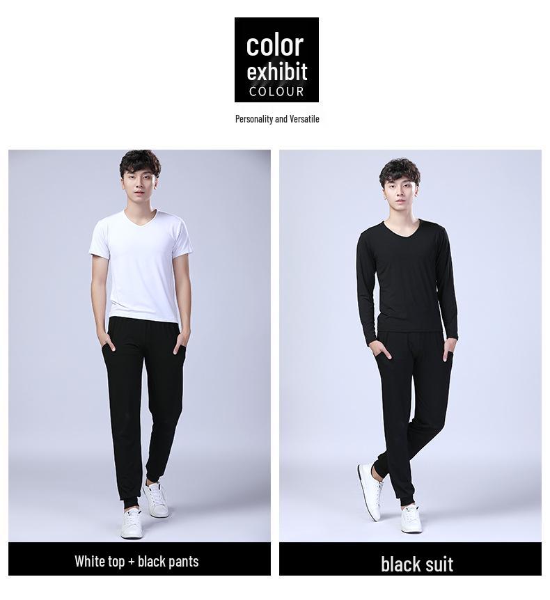 Men's Modal Fitness & Dance Suit - Breathable Sportswear for Yoga, Aerobics, and Training