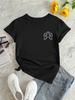 Womens Casual Angel Wings Print TShirt Round Neck Short Sleeve Top Minimalist Design Fashion New Arrival Holiday Gift