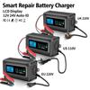 15A LED Battery Charger DC12v/24V AC 220V Charging Device EU Plug For Lead Acid Gel AGM BatteryBattery Pulse Repair Smart Charger