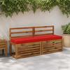 2 Piece Bench Cushions SOEST 2 Pcs. 100percent  Polyester Red