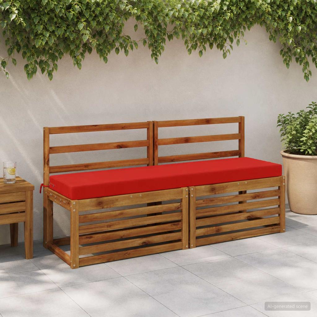2 Piece Bench Cushions SOEST 2 Pcs. 100percent Polyester Red