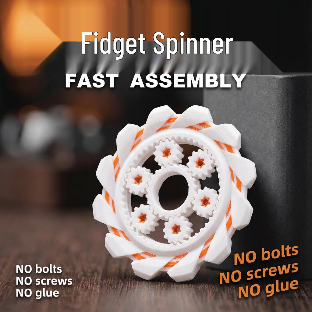 3D Printed Three-Ring Gear Stress Relief Puzzle Toy