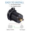 12V Waterproof Dual 2.4A USB Charger Socket for Motorcycles