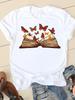 Sleeve Clothes Summer T Female Graphic T-shirts Vintage Cute Casual Ladies Women Print Clothing