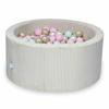 Dry Pool 90x40 Corduroy Beige 300 Balls: Pearl, Light Pink, Light Mint, Light Gold