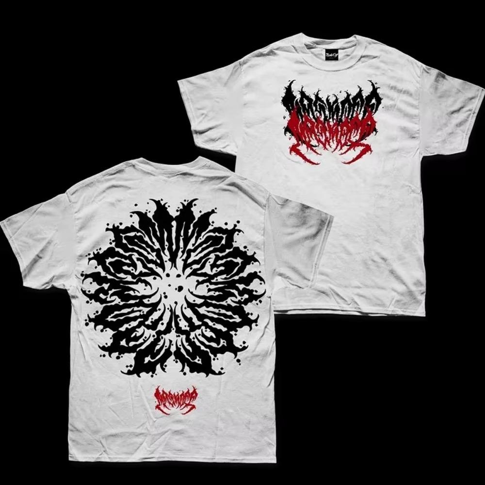 West Coast Men's Gangster Bow Short Sleeve T Shirt Vintage Hip Hop Oversized Women T-Shirt Casual O-Neck Cotton Streetwear Tops