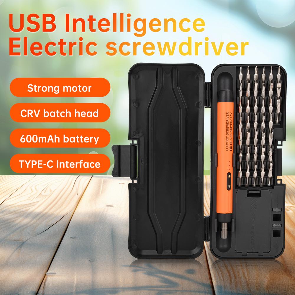 DC 3.7-4.2V 46-in-1 Compact Precision Electric Screwdriver Rechargeable Household Cordless Mini Drill Electric Screwdriver Set