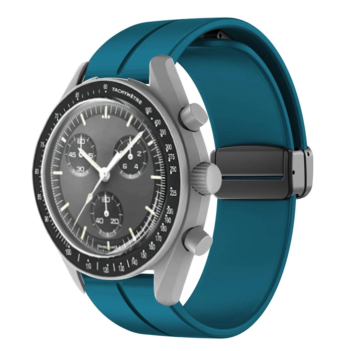 

Силіконовий ремінець для Omega X Swatch Joint MoonSwatch Planet Ремінець для годинника Металева магнітна застібка Браслет для заміни Ремінець Correa 20MM