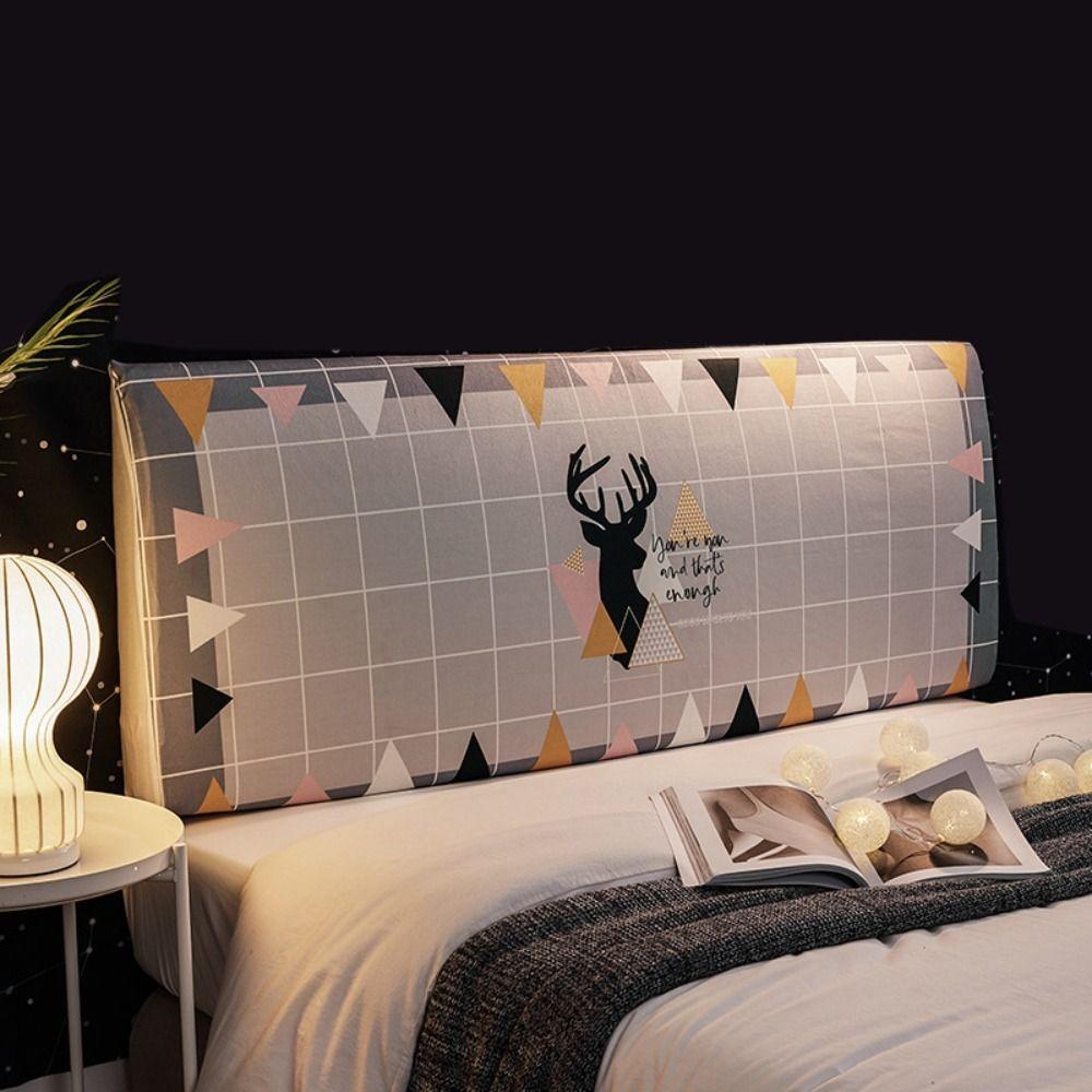 

Cartoon Headboard Cover All-inclusive Bedside Cover Durable Bed Head Cover Home Room Decor 150cm-Style 1