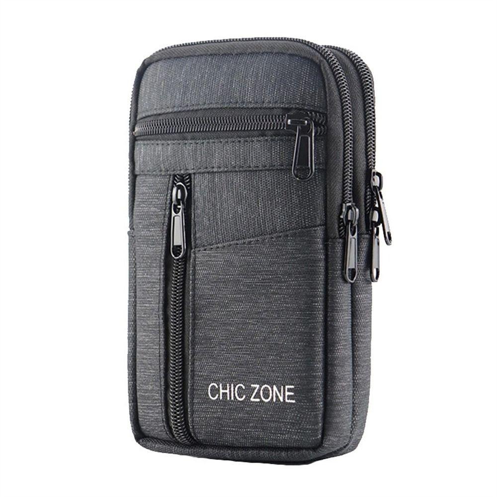 Riñonera de Teléfono de una Sola Capa Doble con Cinturón Bolsa para Teléfono Móvil Bolsillo para Teléfono de Hombre Almacenamiento de Teléfono para Exteriores