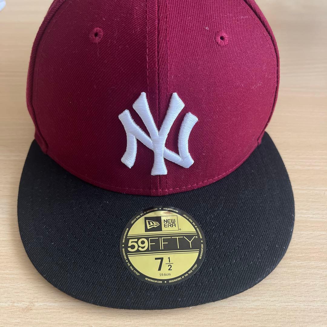 Used NEW ERA 59FIFTY Yankees Cap Burgundy