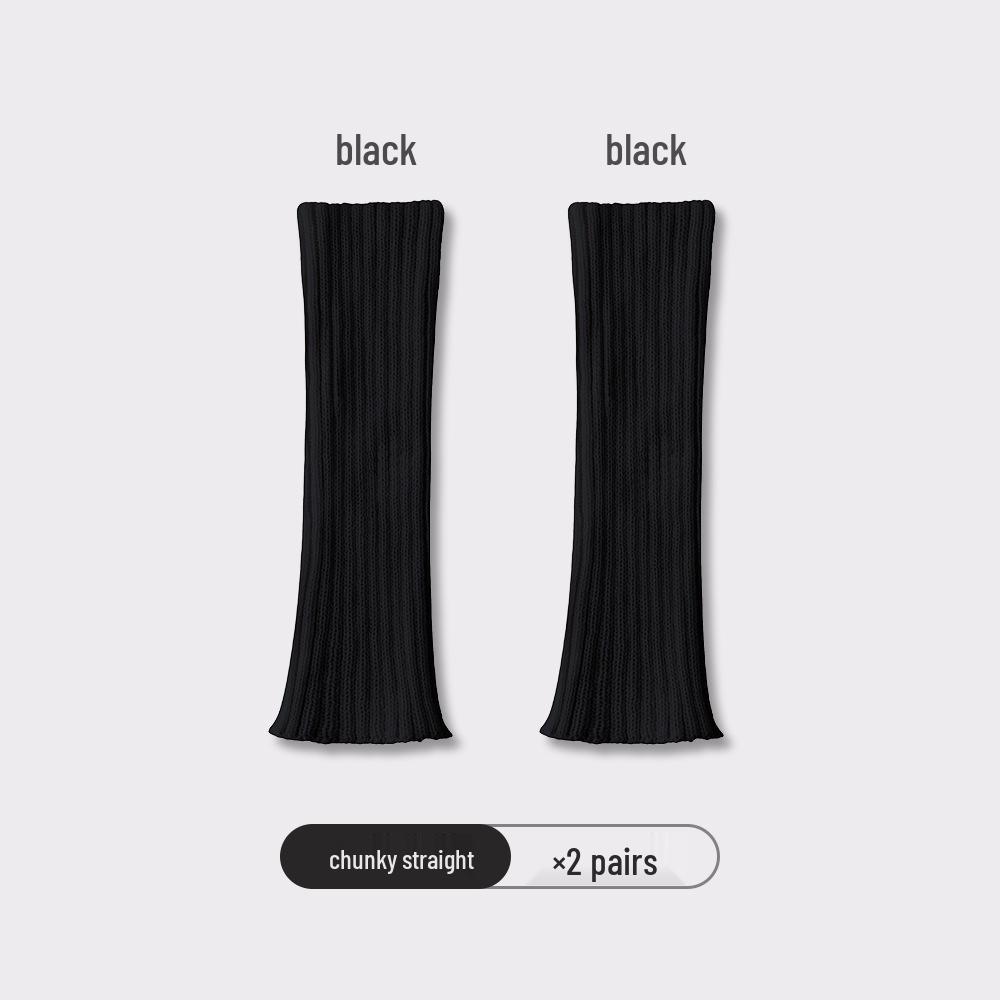 Trendy Y2K Knit Leg Warmers: Women's College Style Calf Socks, Cozy Scrunch Socks, and Warm Sleeves for Autumn/Winter