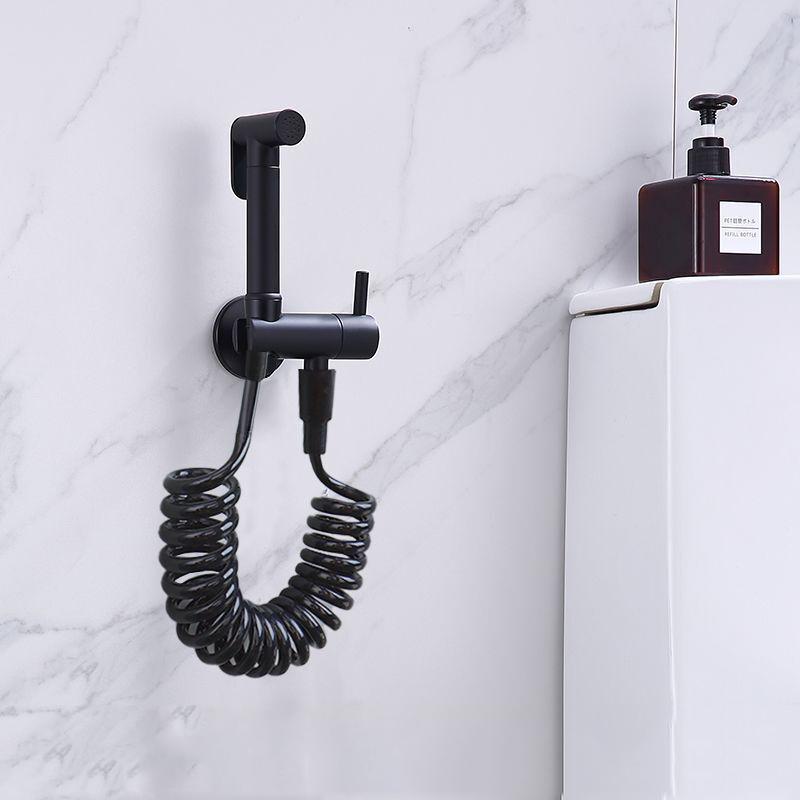 Gold Brass Bidet Faucet Black Handheld Toilet Bidet Bathroom Set Shattaf Sprayer Portable Hygienic Shower Gray
