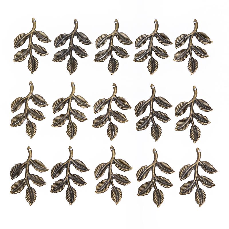 30 Stück/Set Blatt Filigran Wraps Verbinder Metallanhänger DIY Fundstücke Schmuckherstellung