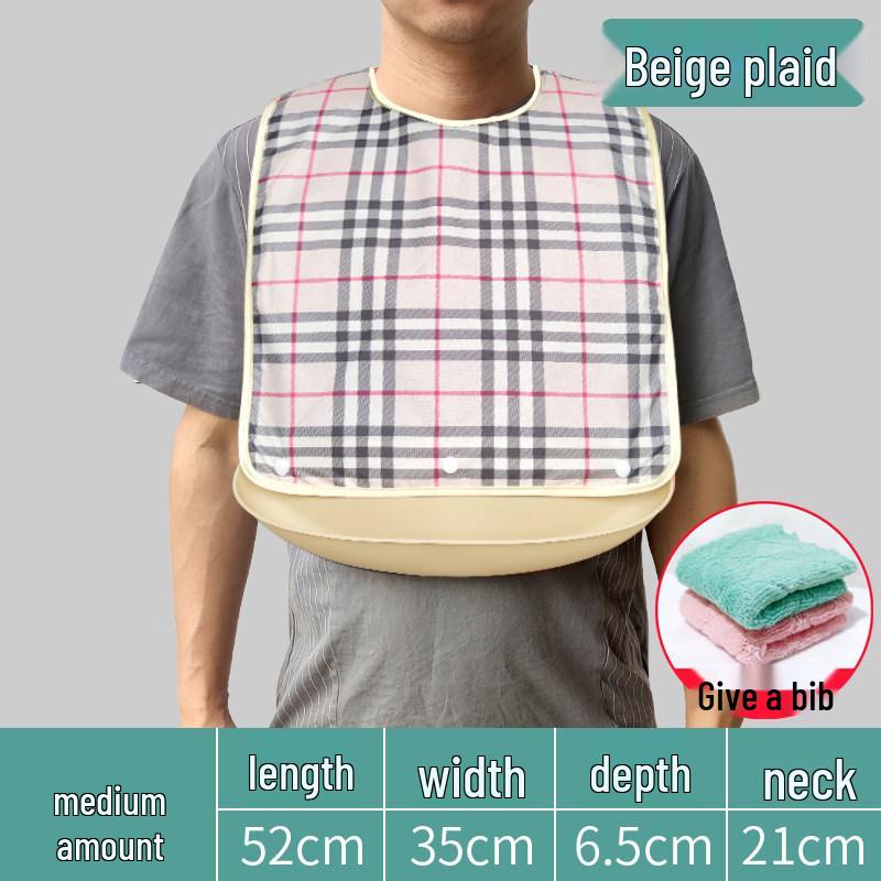 Waterproof 3D Leak-Proof Adult Bib for Elderly Patients