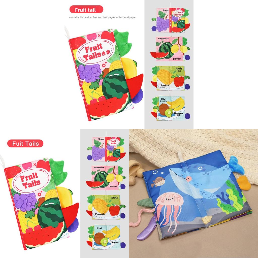 Baby Tearresistant Fabric Book With Bilingual Content For Early Childhood Learning And Sensory Development