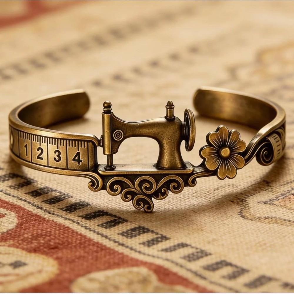 Adjustable Sewing Machine Themed Bracelet Sewing Lover's Bracelet  for Women