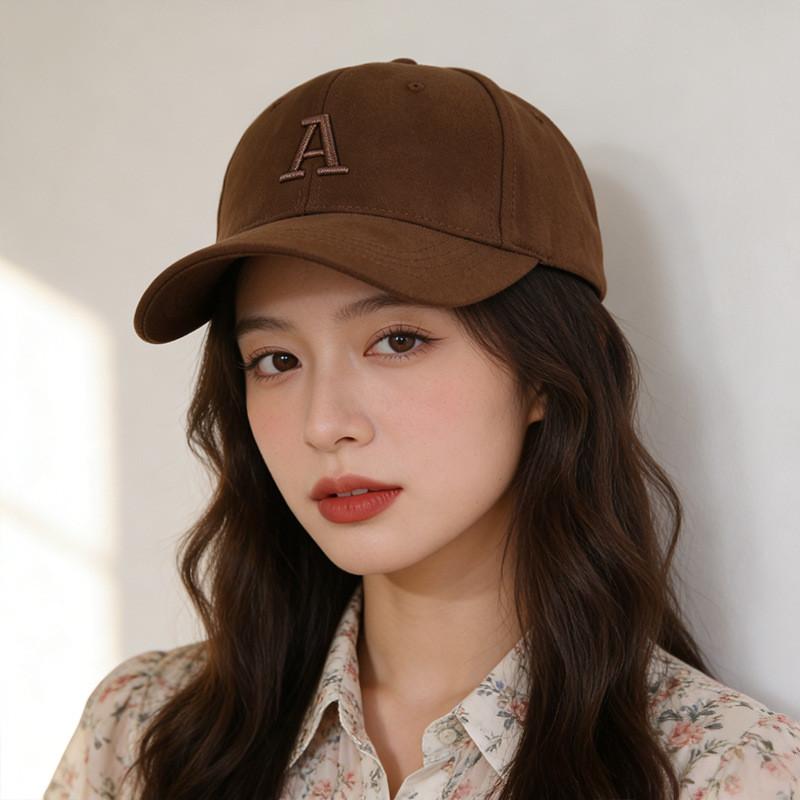 Cotton Embroidered Letter Baseball Cap For Women Men Sun Protection Casual Wear Spring