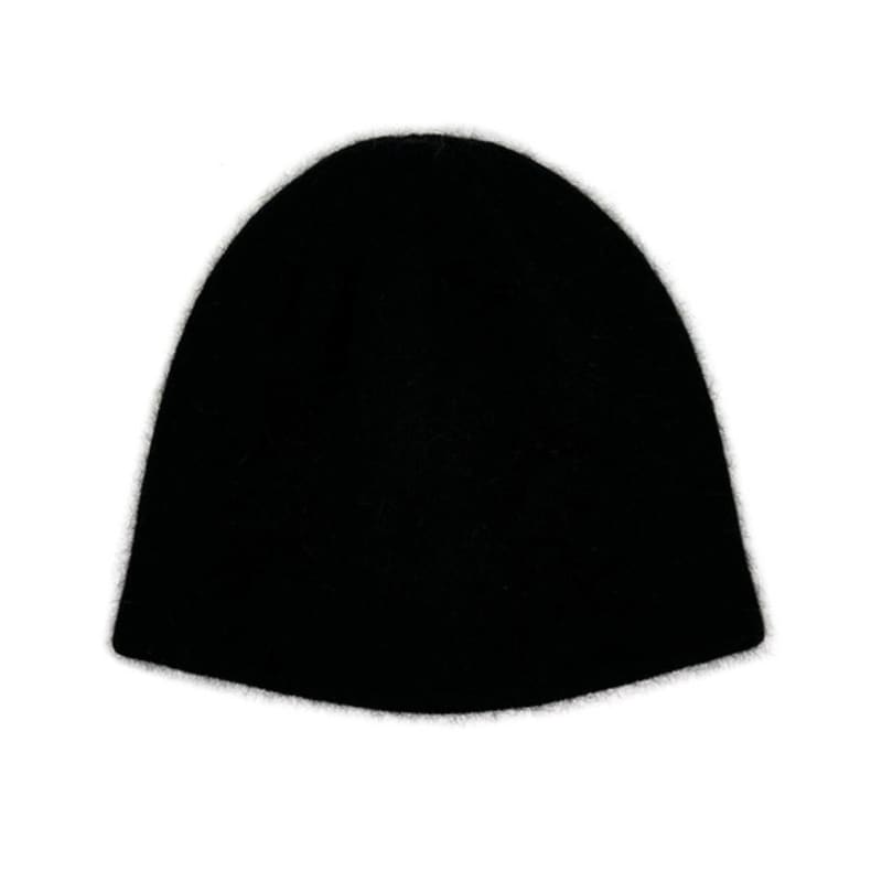 OTHER-worldly Drop Bead Angora Short Beanie [Black]