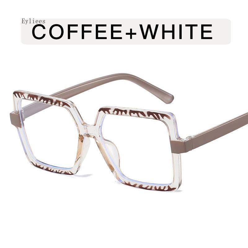 European American Style Glasses Women Irregular Shape Blue Light Blocking Mens Glasses Frame New Stylish Decorative Glass